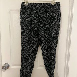 Banana Republic Black Printed Pants